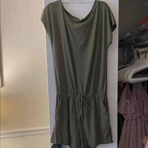 Olive Green Casual Romper